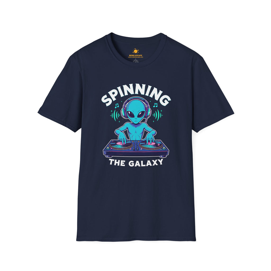Spinning the Galaxy Alien DJ T-Shirt