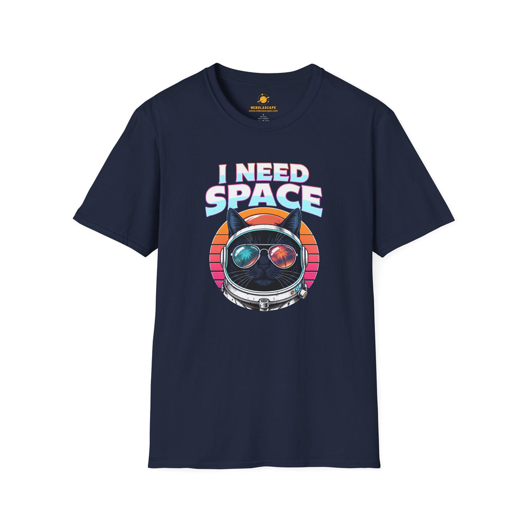 I Need Space Black Astronaut Cat T-Shirt