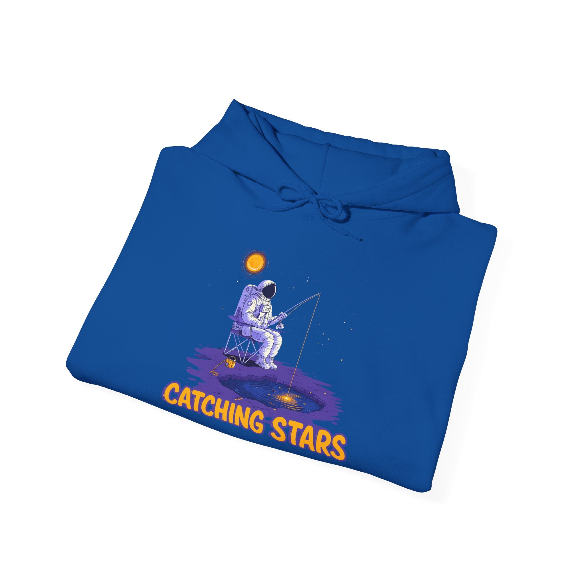 Catching Stars Hoodie — Astronaut Night Sky Graphic Sweatshirt
