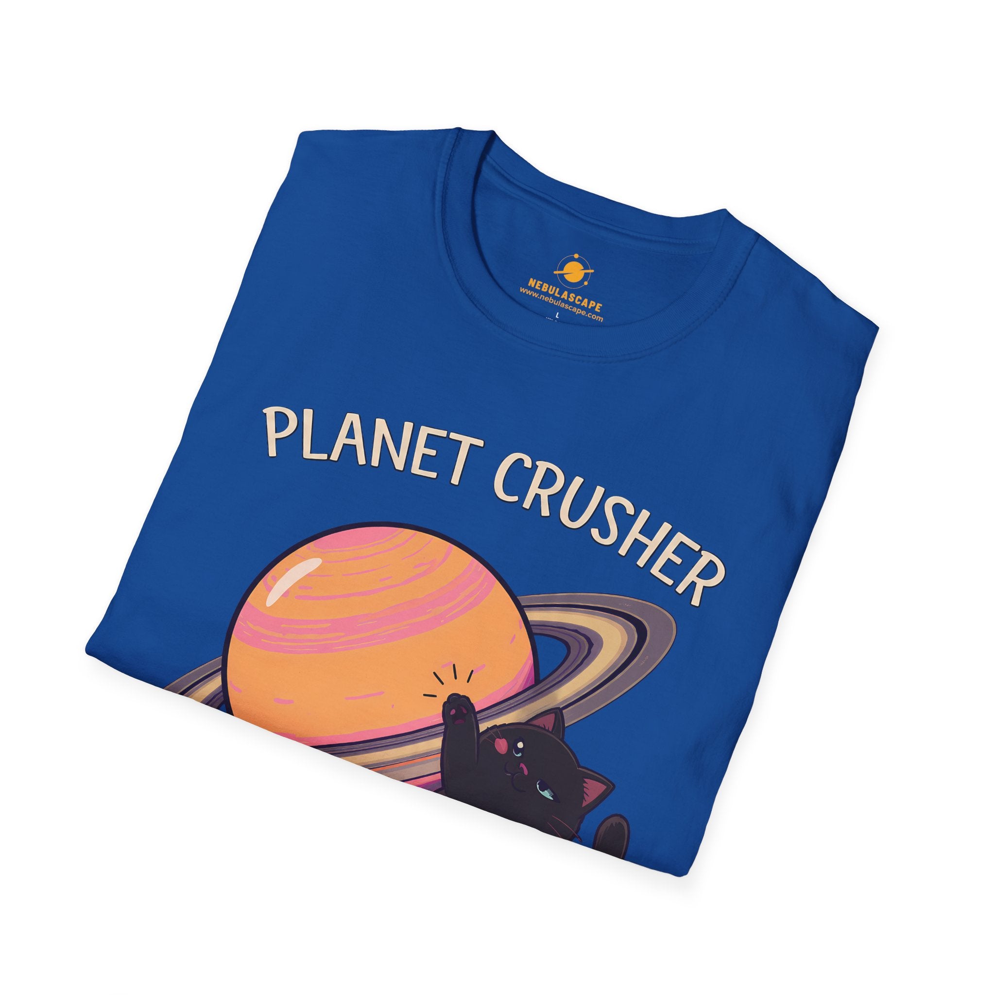Planet Crusher Black Cat Playing T-Shirt