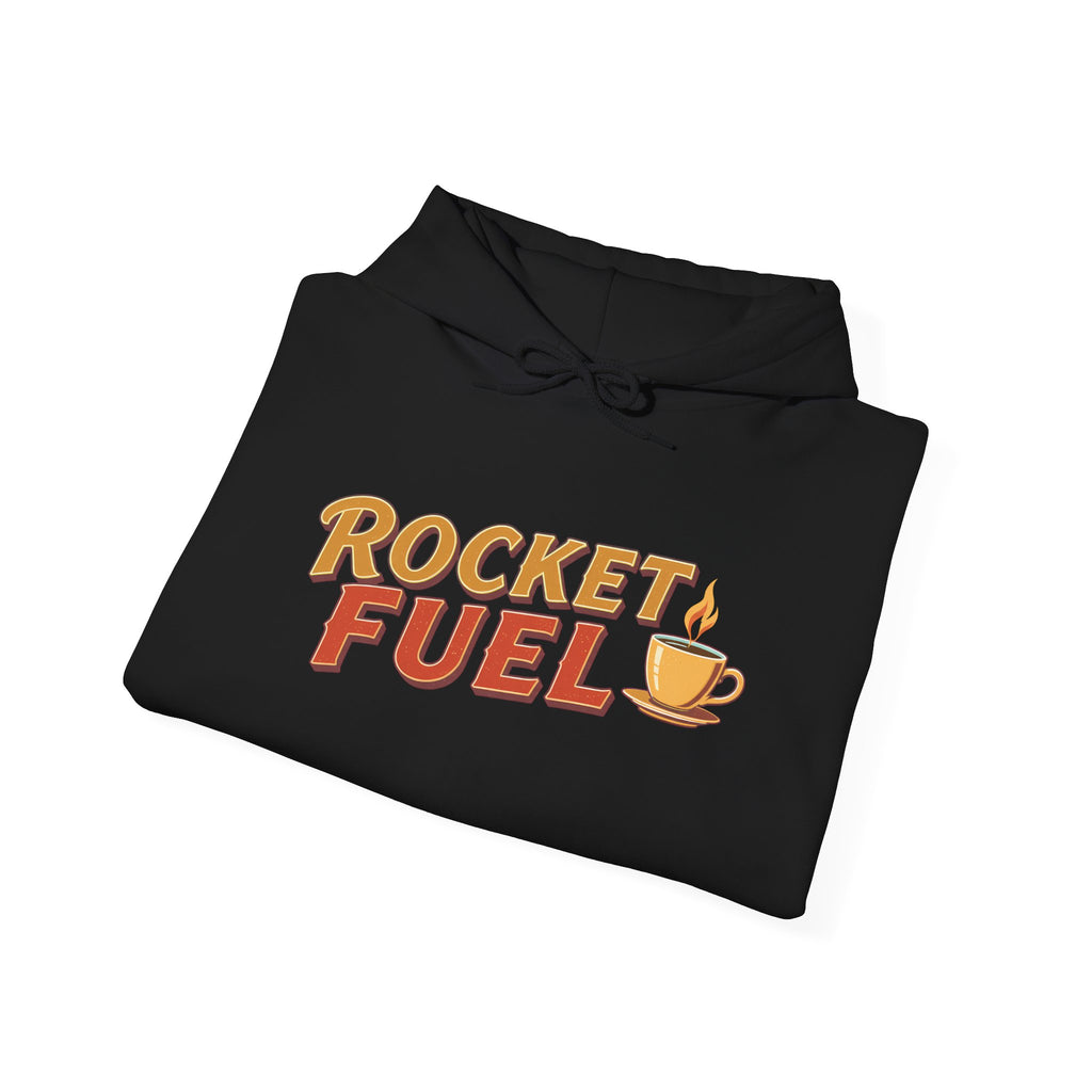 Rocket Fuel Hoodie — Coffee Lover Vintage Graphic Hooded Sweatshirt