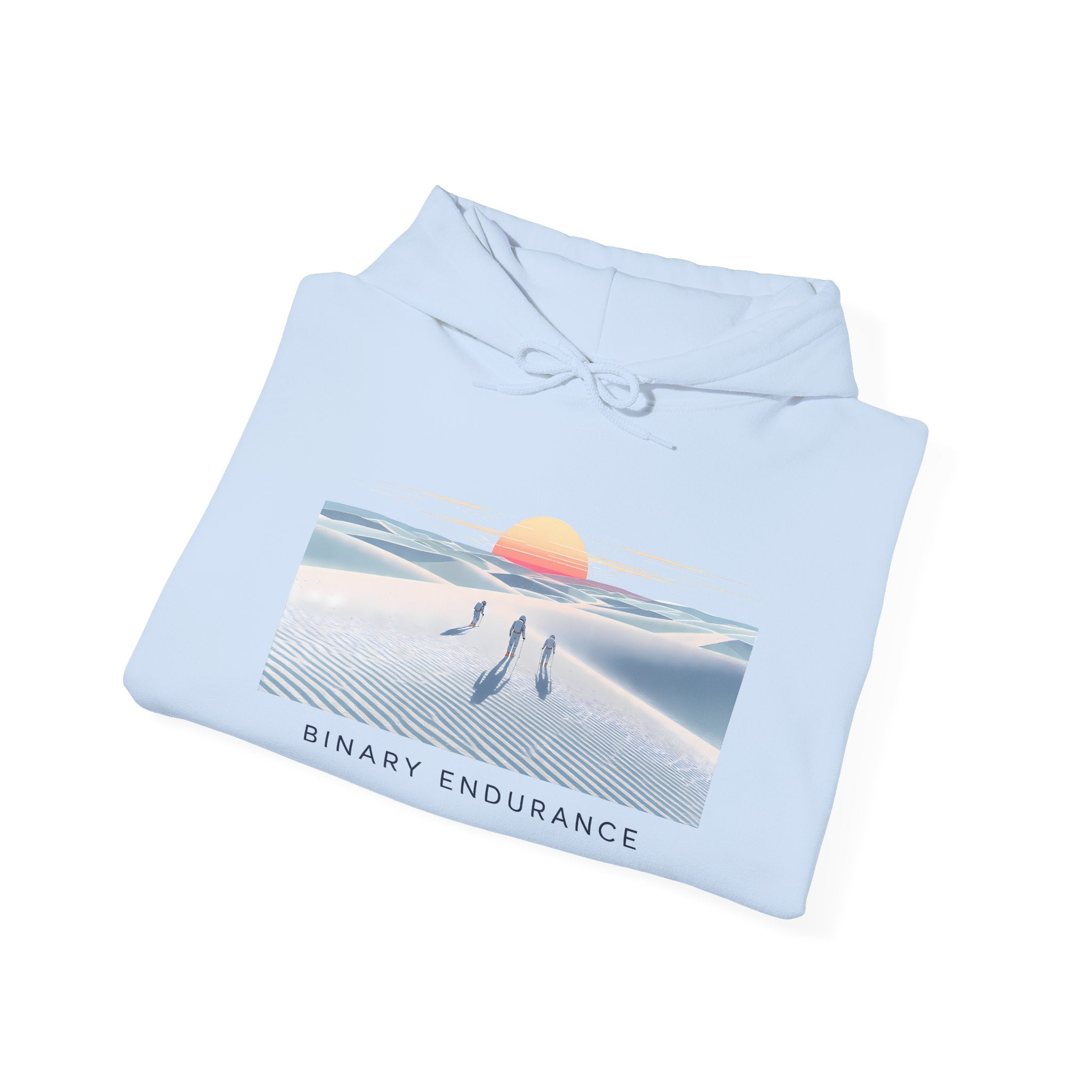 Hoodie — Binary Endurance Desert Sunrise Graphic