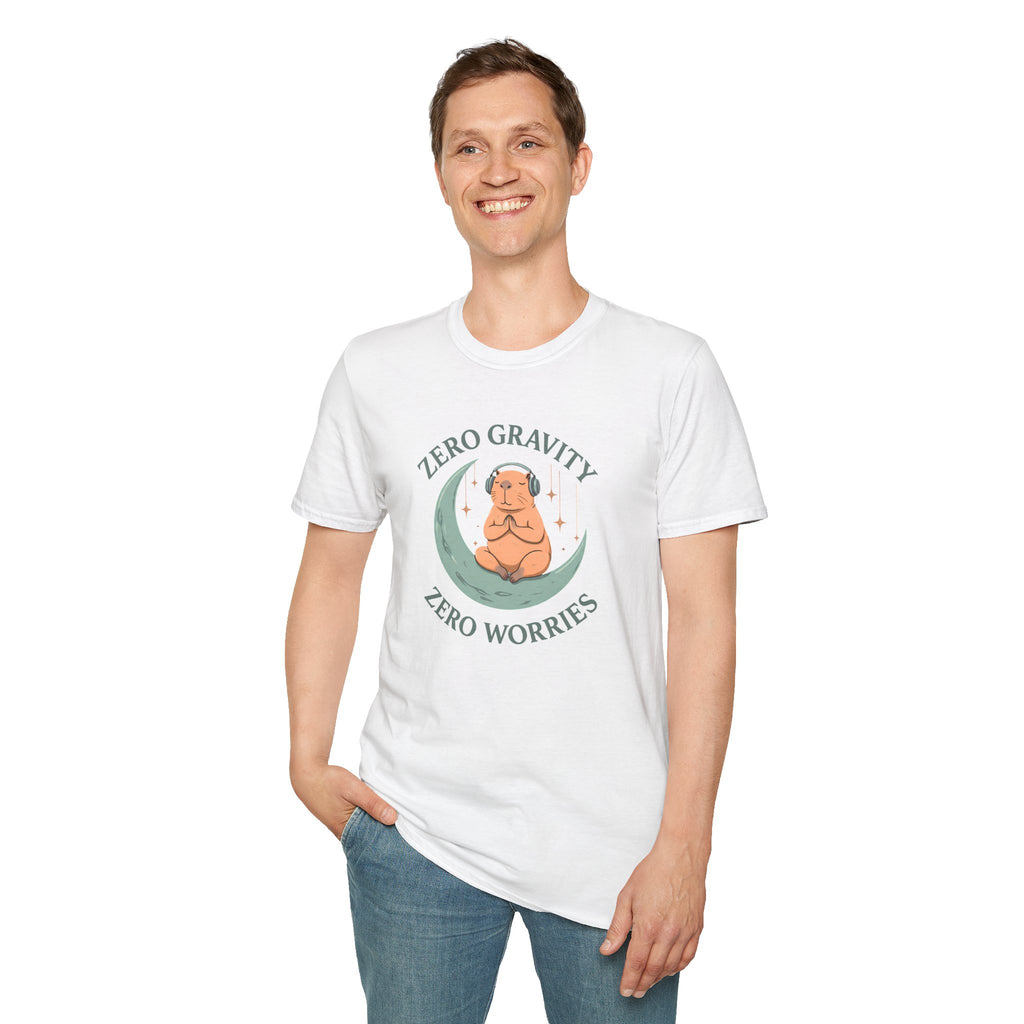 Zero Gravity, Zero Worries Meditating T-Shirt
