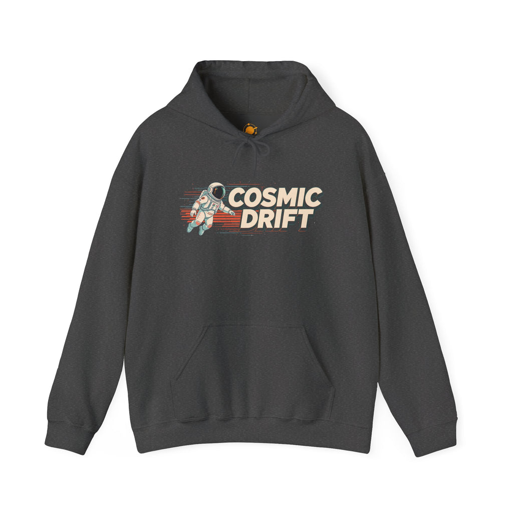 Cosmic Drift Hoodie — Retro Astronaut Space Pullover
