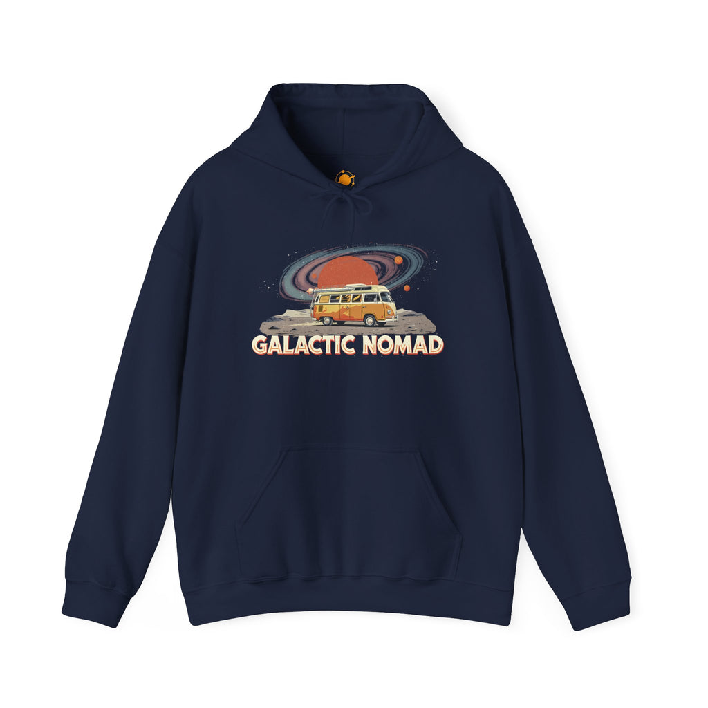 Galactic Nomad Hoodie — Retro Space Van Adventure Sweatshirt