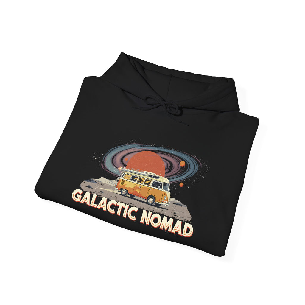 Galactic Nomad Hoodie — Retro Space Van Adventure Sweatshirt