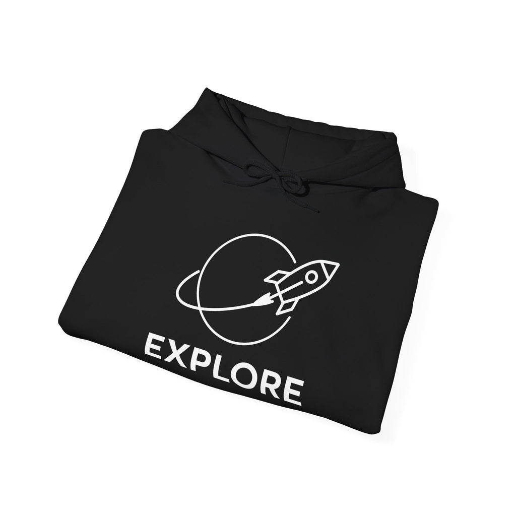 Explore Rocket Hoodie — Adventure Space Sweatshirt