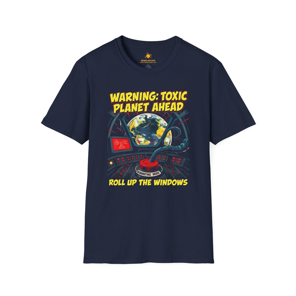 Warning: Toxic Planet Ahead T-Shirt — Humorous Environmental Graphic Tee