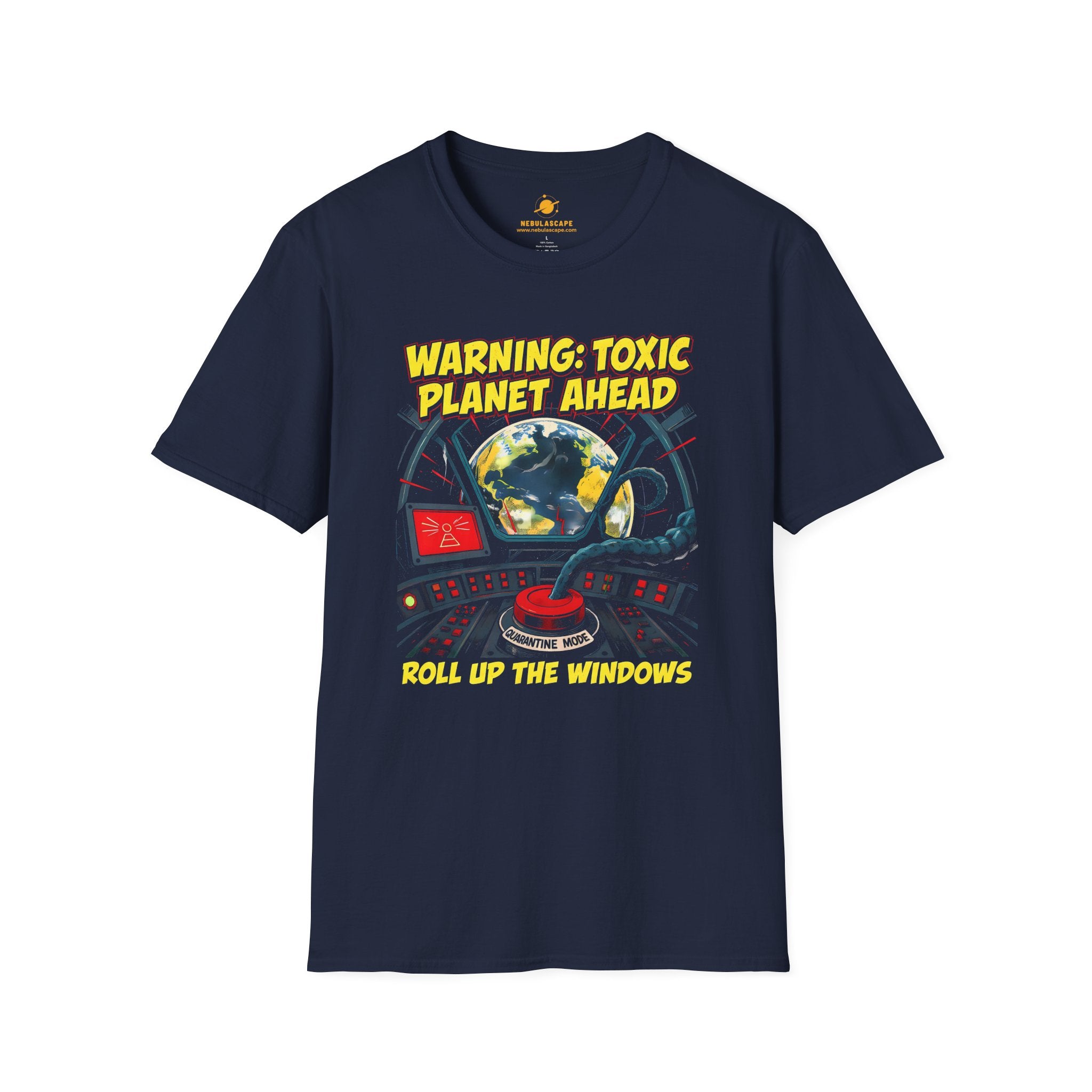 Warning: Toxic Planet Ahead T-Shirt — Humorous Environmental Graphic Tee