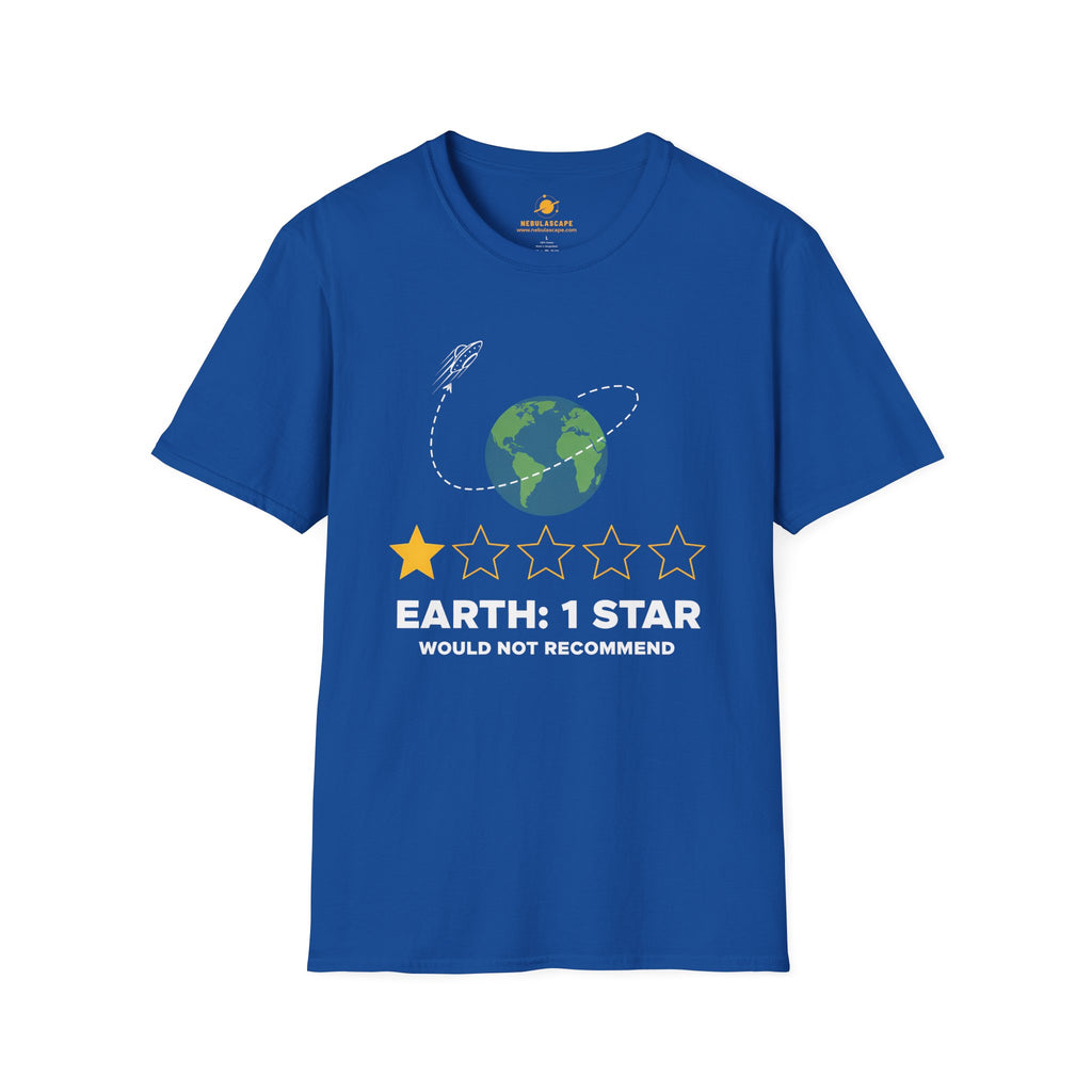Earth: 1 Star Graphic T-Shirt — 'Would Not Recommend' Funny Eco Humor Tee