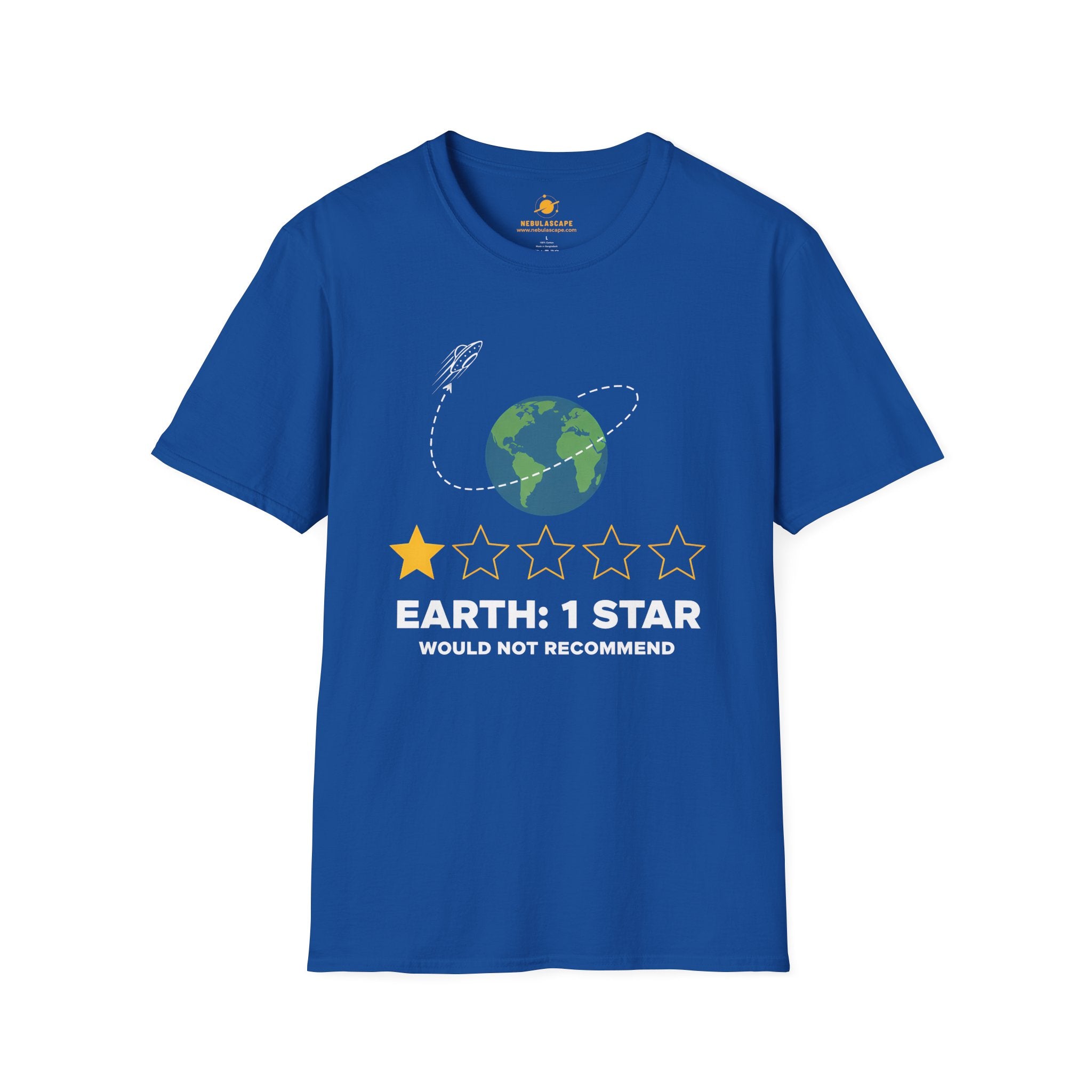 Earth: 1 Star Graphic T-Shirt — 'Would Not Recommend' Funny Eco Humor Tee