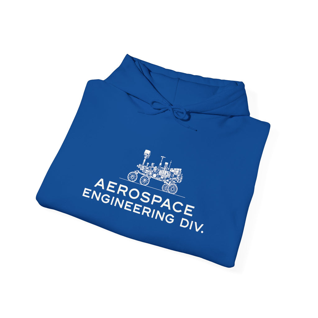 Aerospace Engineering Div. Hoodie — Vintage Rocket & Rover Tech Sweatshirt