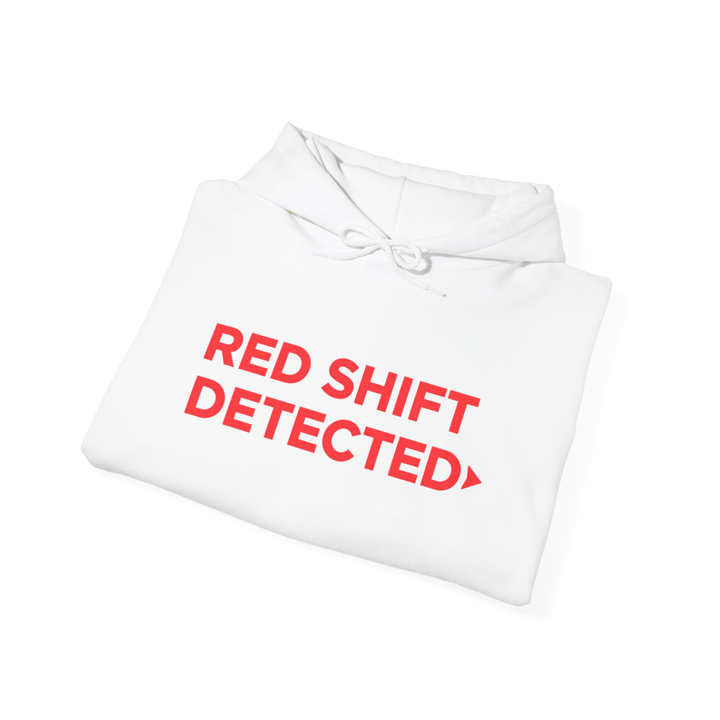Red Shift Detected Hoodie — Astronomy Science Graphic Pullover