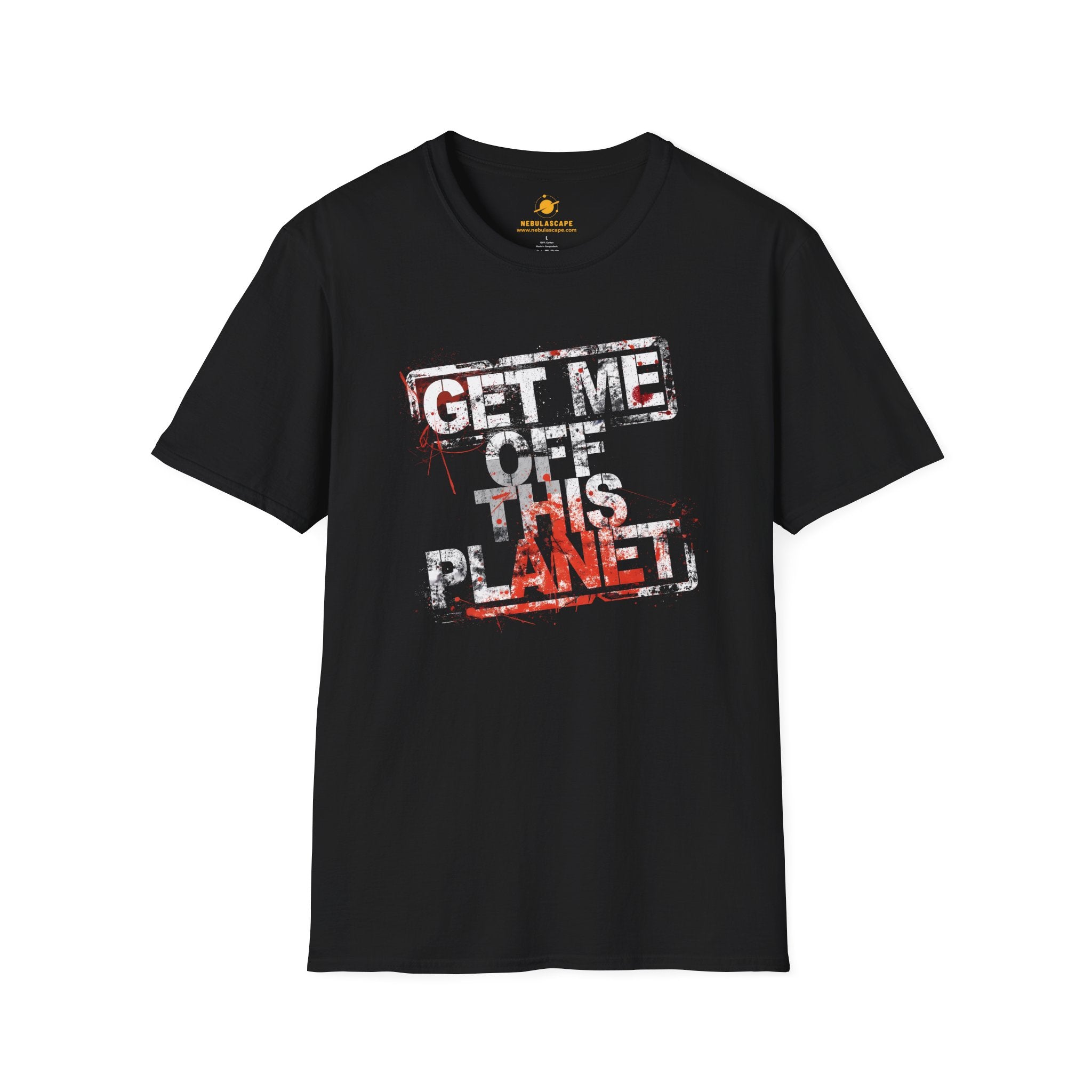 Get Me Off This Planet Graphic Tee — Distressed Sci‑Fi Statement T-Shirt