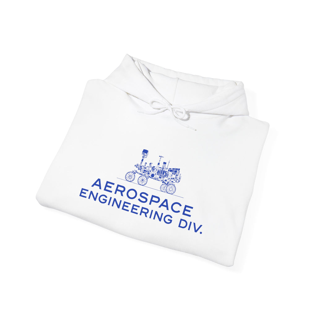 Aerospace Engineering Div. Hoodie — Vintage Rocket & Rover Tech Sweatshirt
