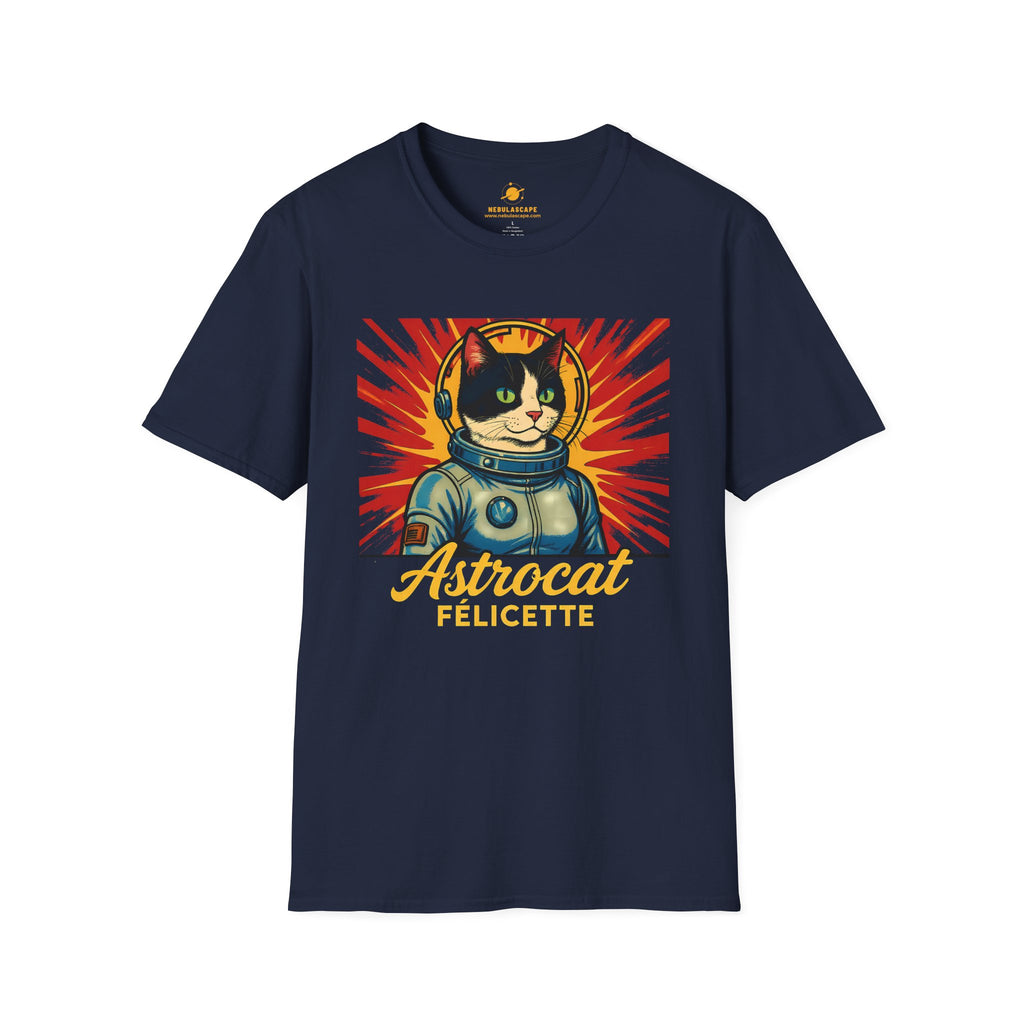 Astrocat Felicette T-Shirt — Retro Space Cat Graphic Tee