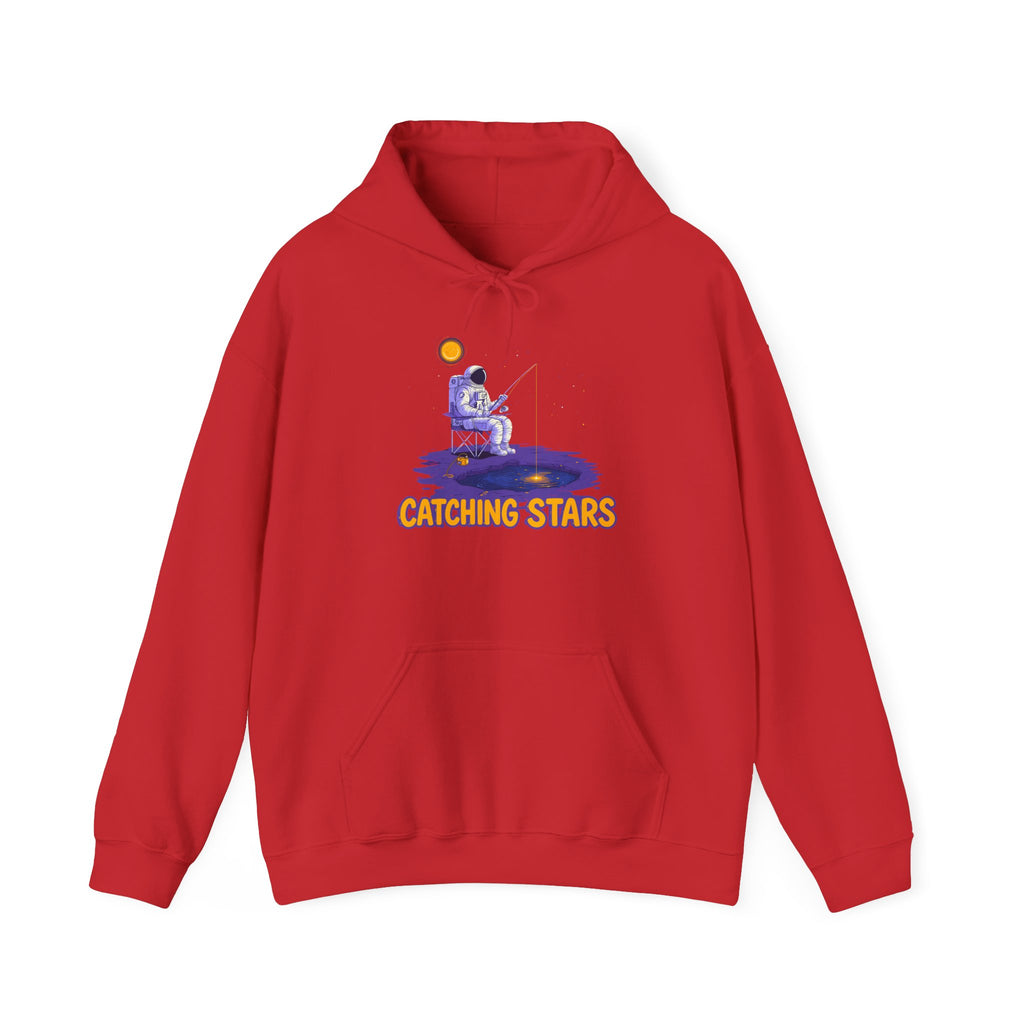 Catching Stars Hoodie — Astronaut Night Sky Graphic Sweatshirt