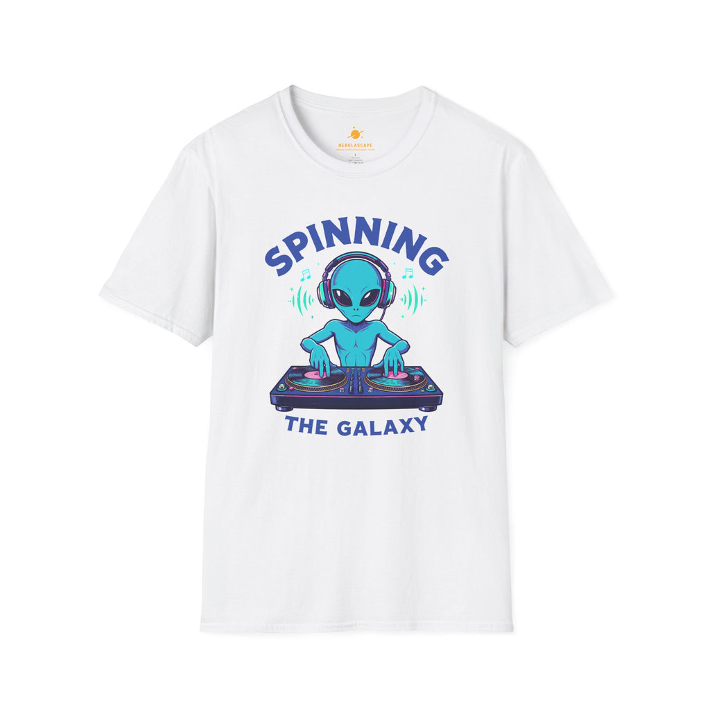 Spinning the Galaxy Alien DJ T-Shirt