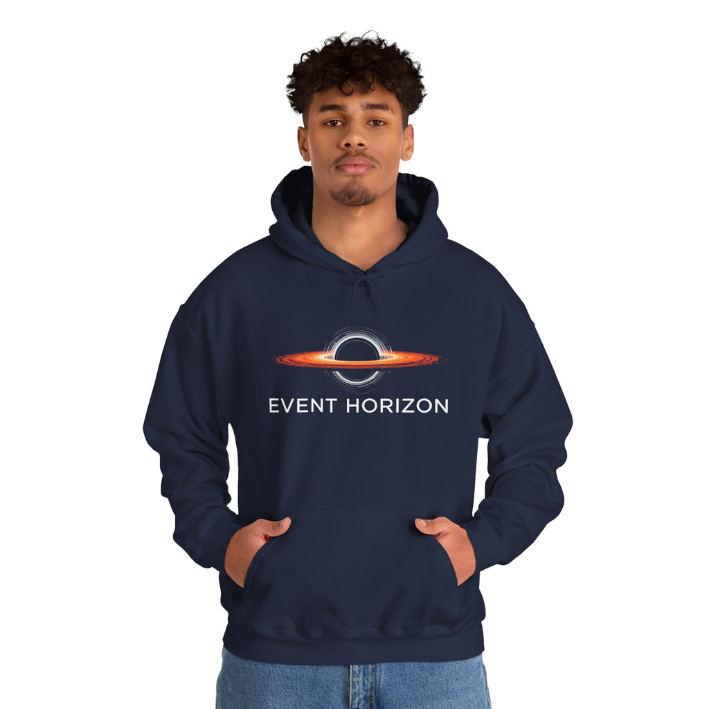 Event Horizon Hoodie — Space Black Hole Graphic Sweatshirt