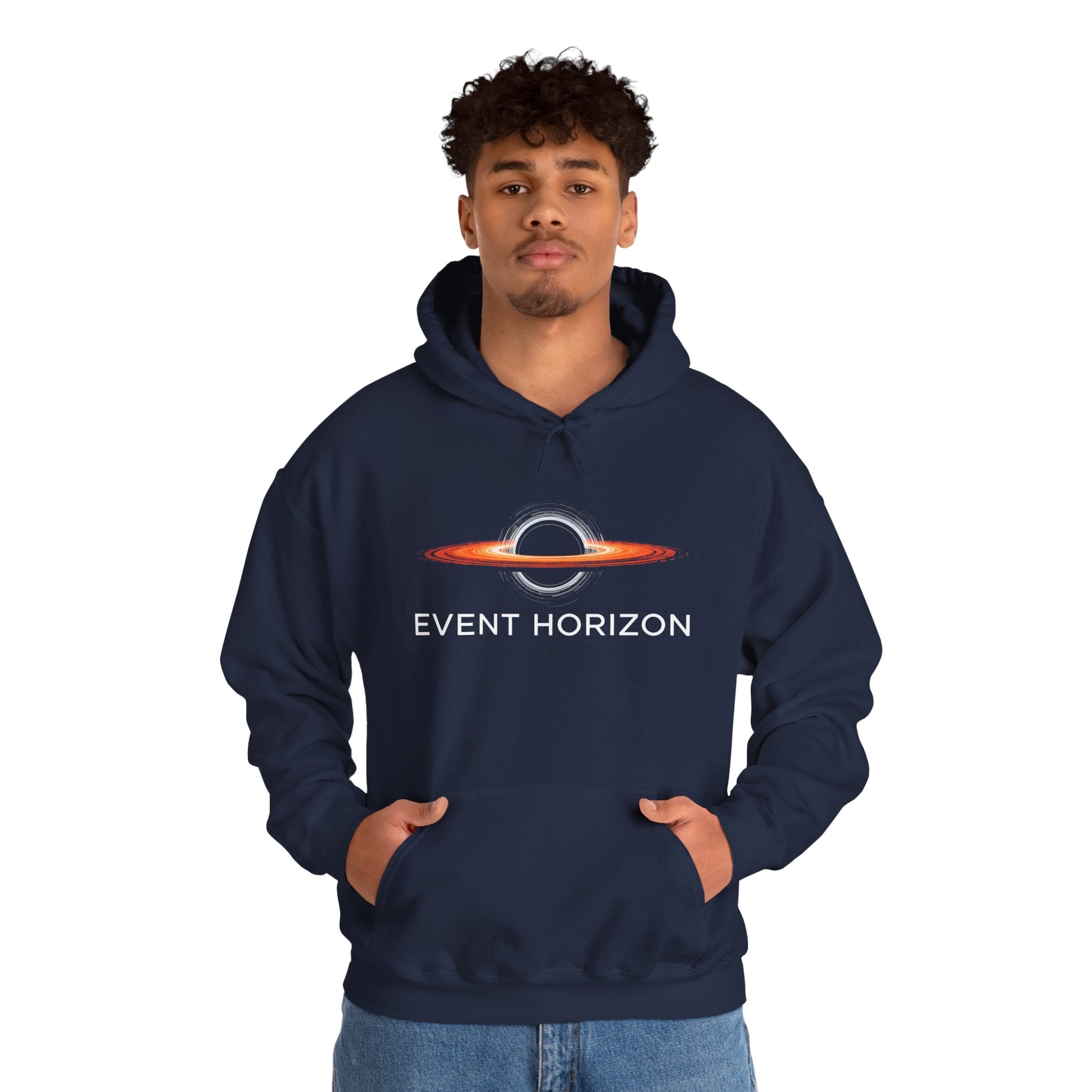 Event Horizon Hoodie — Space Black Hole Graphic Sweatshirt