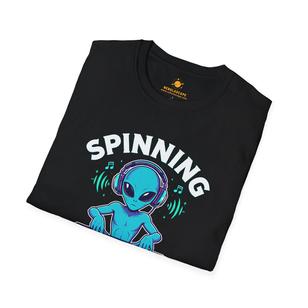Spinning the Galaxy Alien DJ T-Shirt
