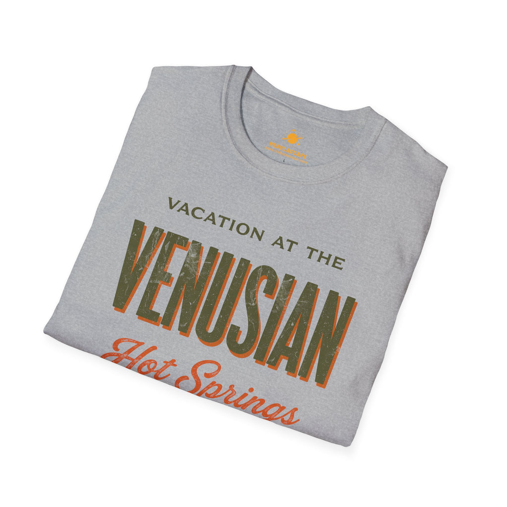 Venusian Hot Springs Resort & Spa T-Shirt — Retro Vacation Graphic Tee