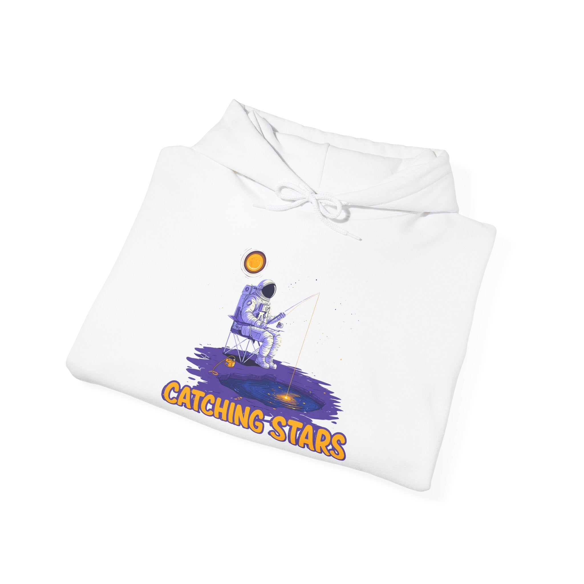 Catching Stars Hoodie — Astronaut Night Sky Graphic Sweatshirt