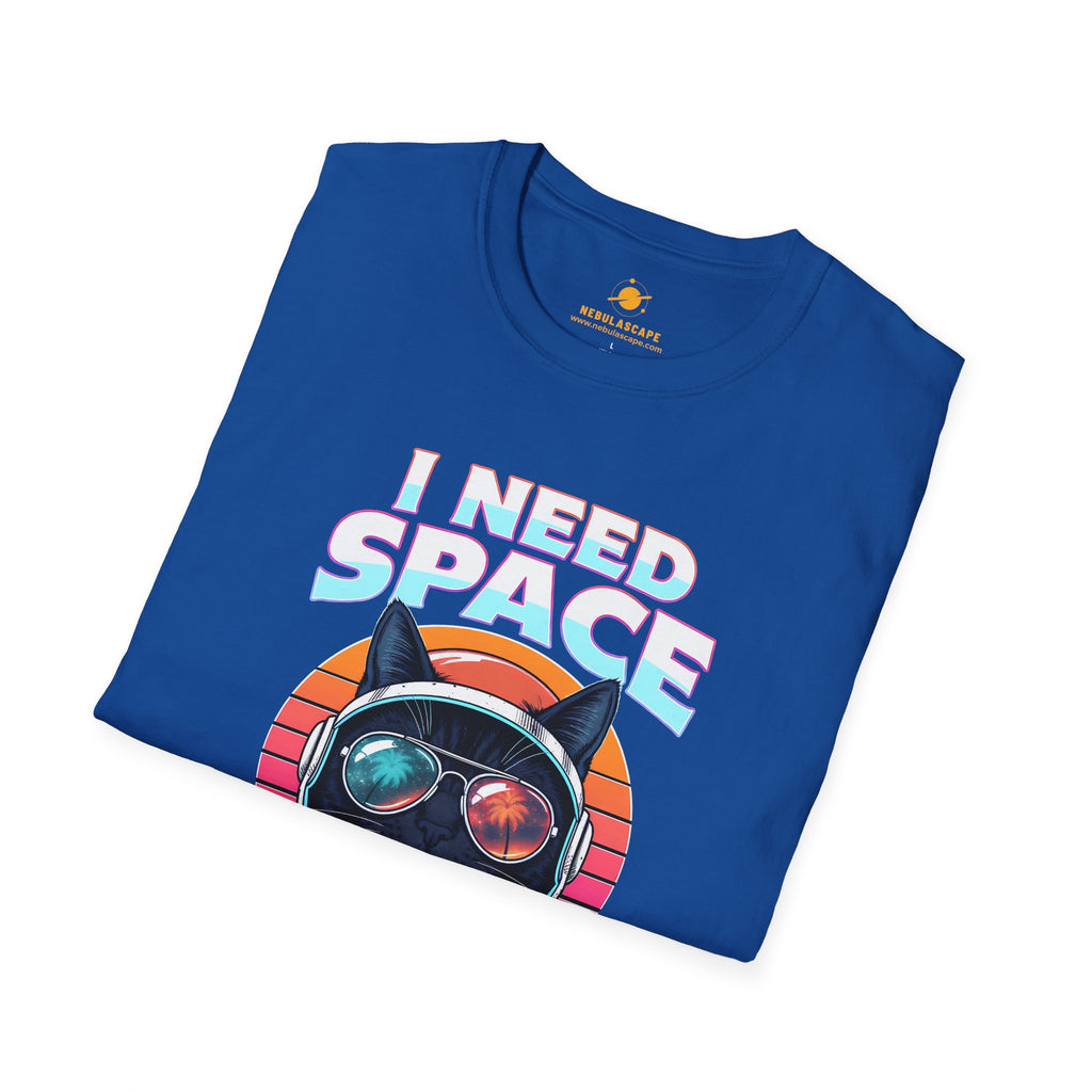 I Need Space Black Astronaut Cat T-Shirt