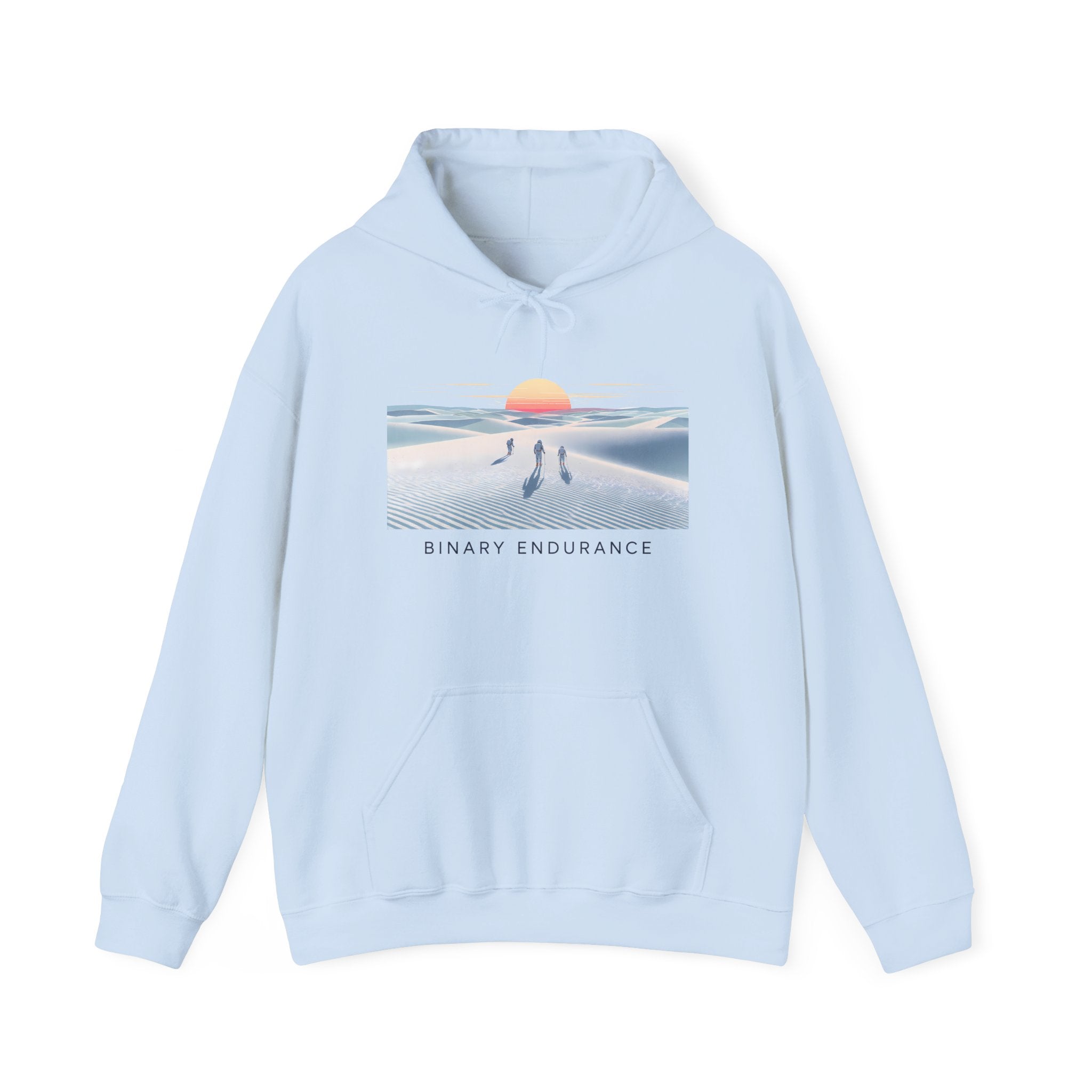 Hoodie — Binary Endurance Desert Sunrise Graphic
