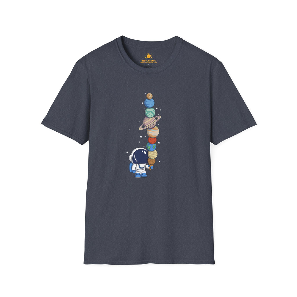Astronaut Stacking Planets T-Shirt