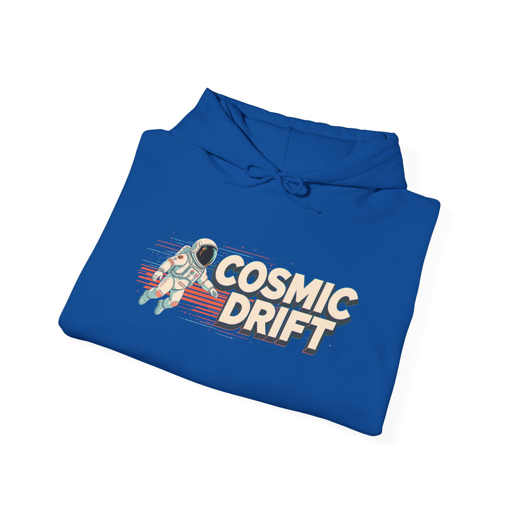 Cosmic Drift Hoodie — Retro Astronaut Space Pullover