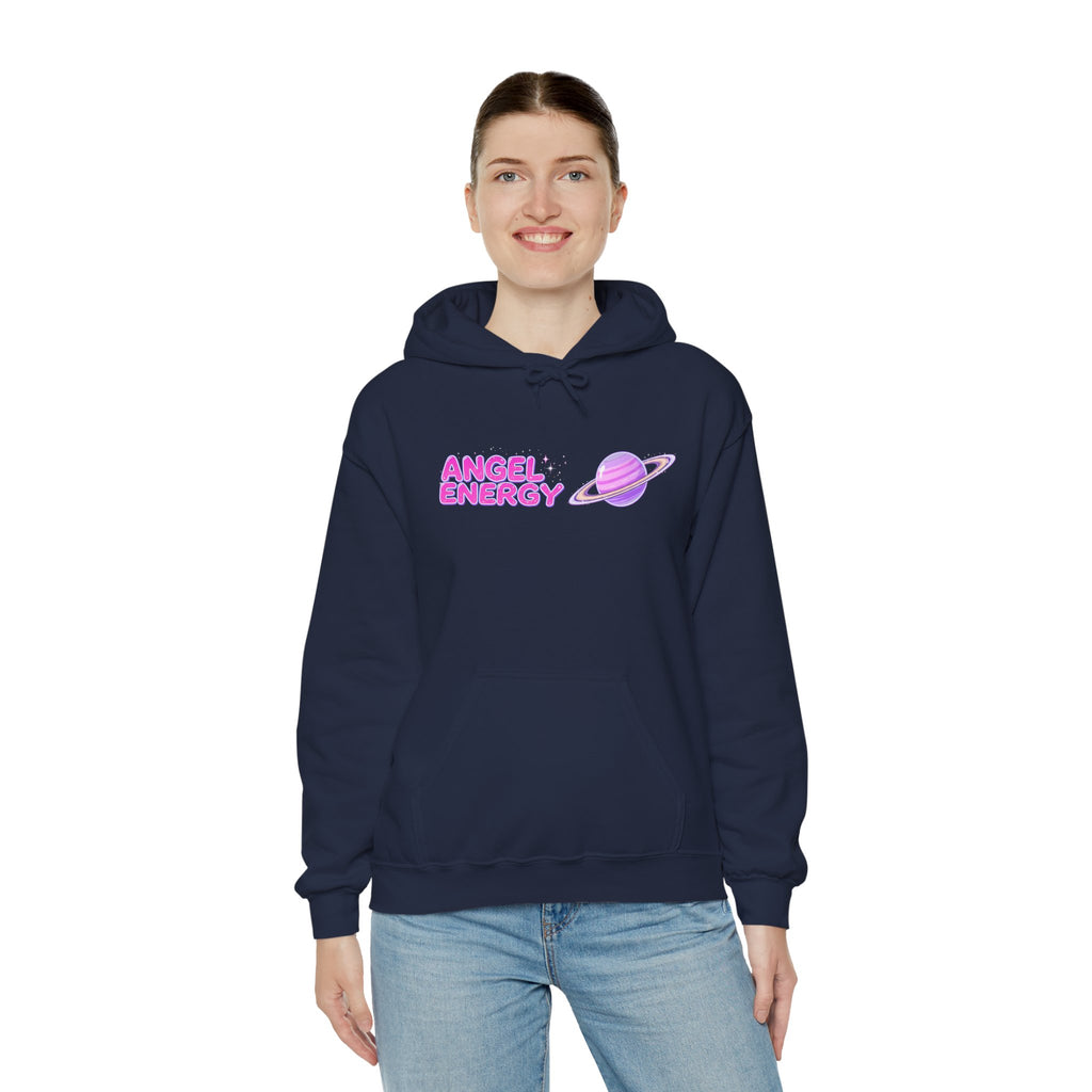 Angel Energy Hoodie — Pastel Planet Graphic Hooded Sweatshirt