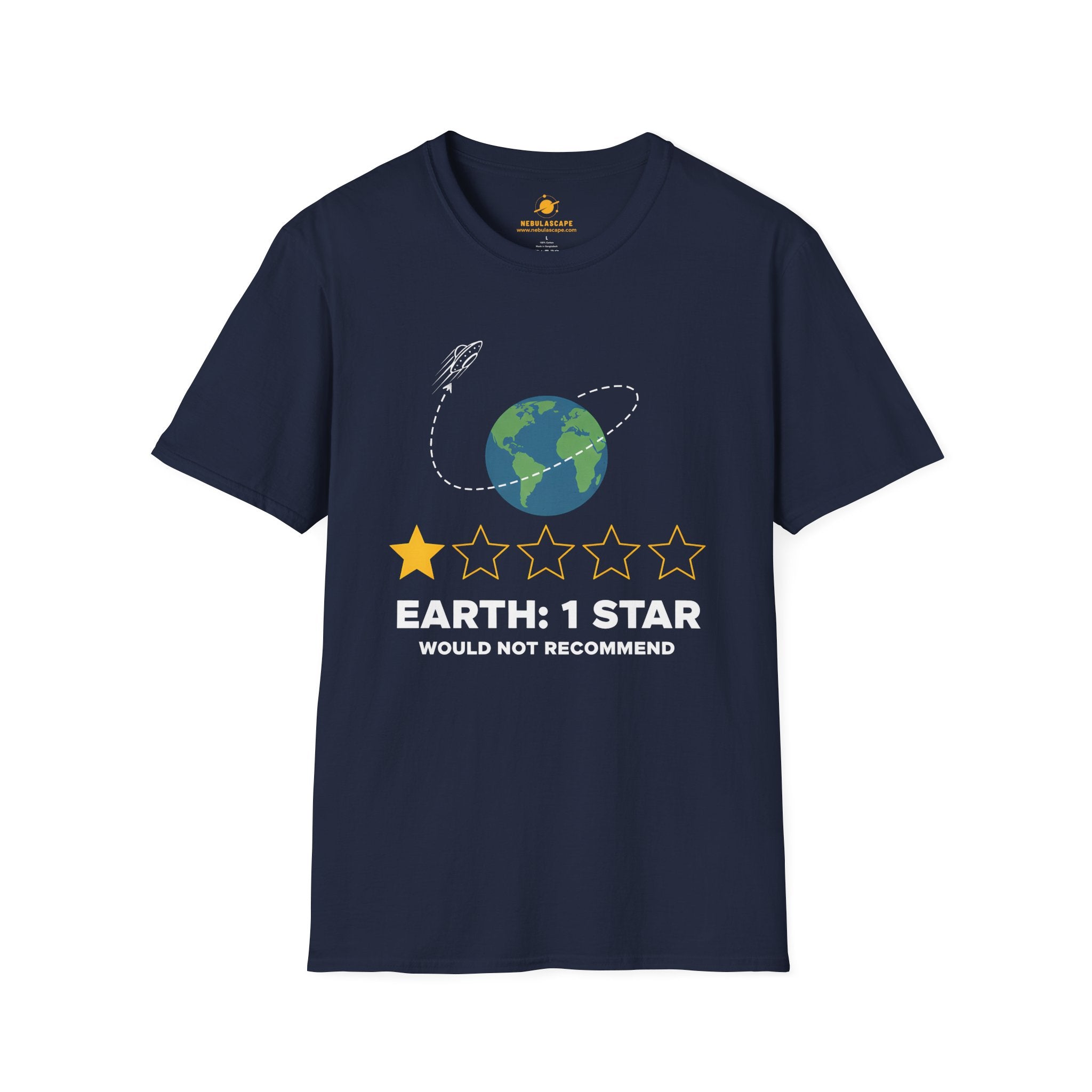Earth: 1 Star Graphic T-Shirt — 'Would Not Recommend' Funny Eco Humor Tee