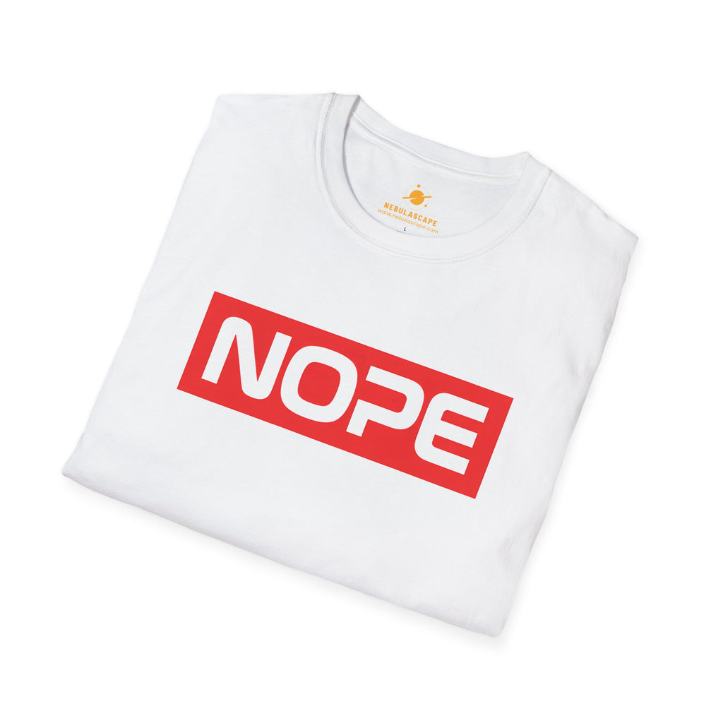 NOPE Graphic T-Shirt — Bold Red Box Logo Tee