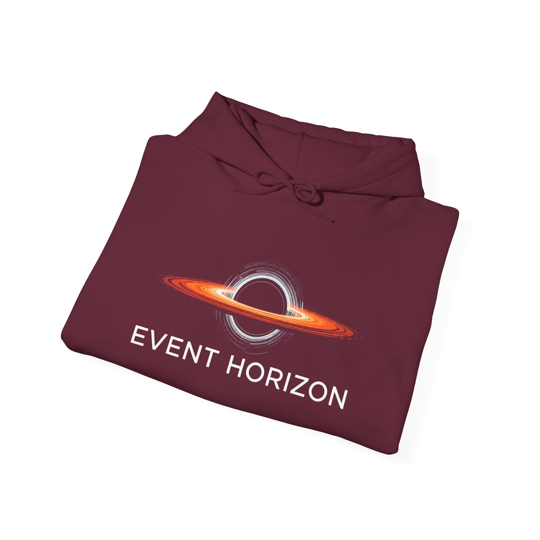 Event Horizon Hoodie — Space Black Hole Graphic Sweatshirt