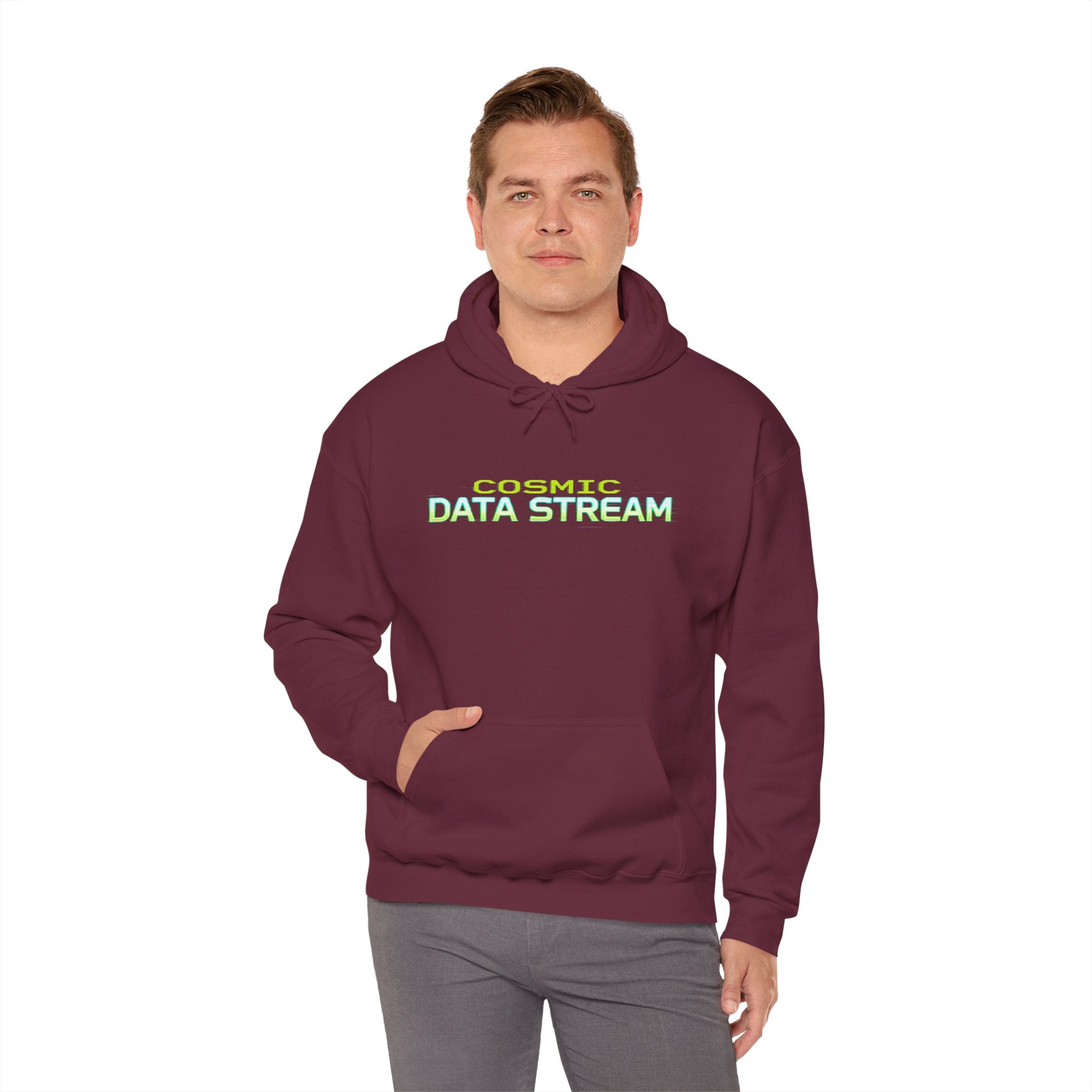 Cosmic Data Stream Hoodie – Futuristic Tech Graphic Pullover