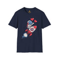 Astronaut Rocket T‑Shirt — Cute Space Lover Tee with Hearts