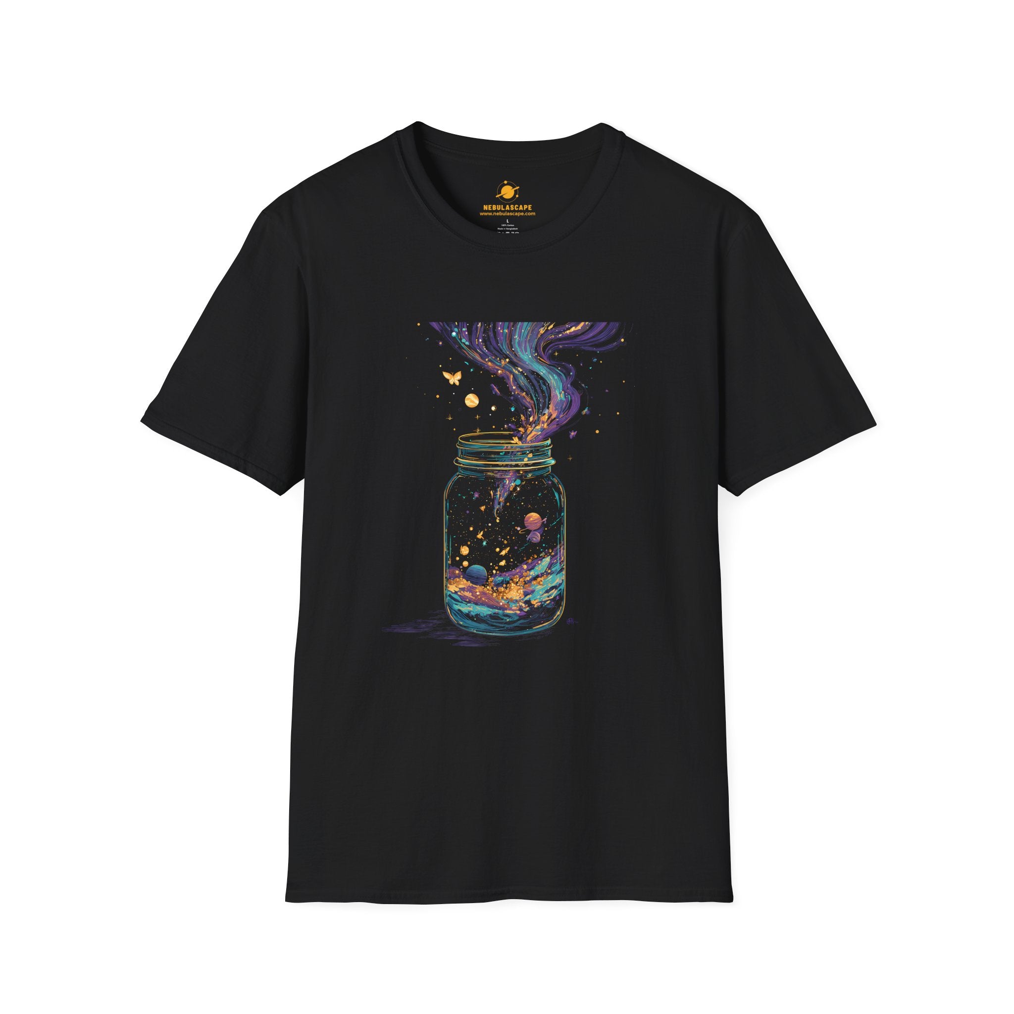 Galaxy in a Jar T-Shirt — Cosmic Night Sky Mason Jar Tee