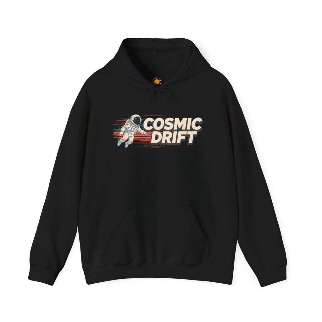 Cosmic Drift Hoodie — Retro Astronaut Space Pullover