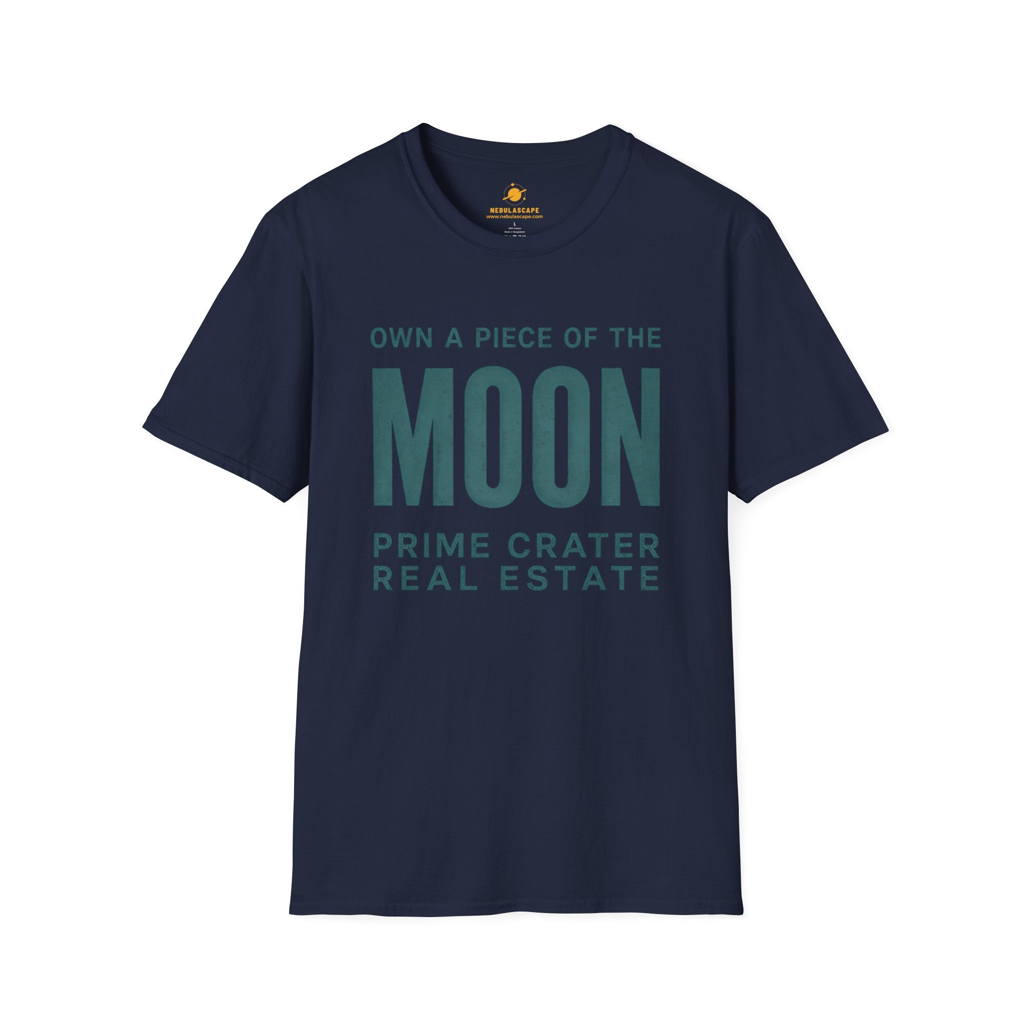 Moon Real Estate T-Shirt — "Own a Piece of the Moon" Vintage Space Tee