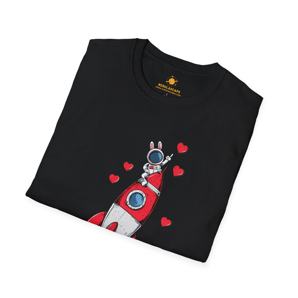 Rocket Love T-Shirt — Cute Astronaut Riding Rocket with Hearts