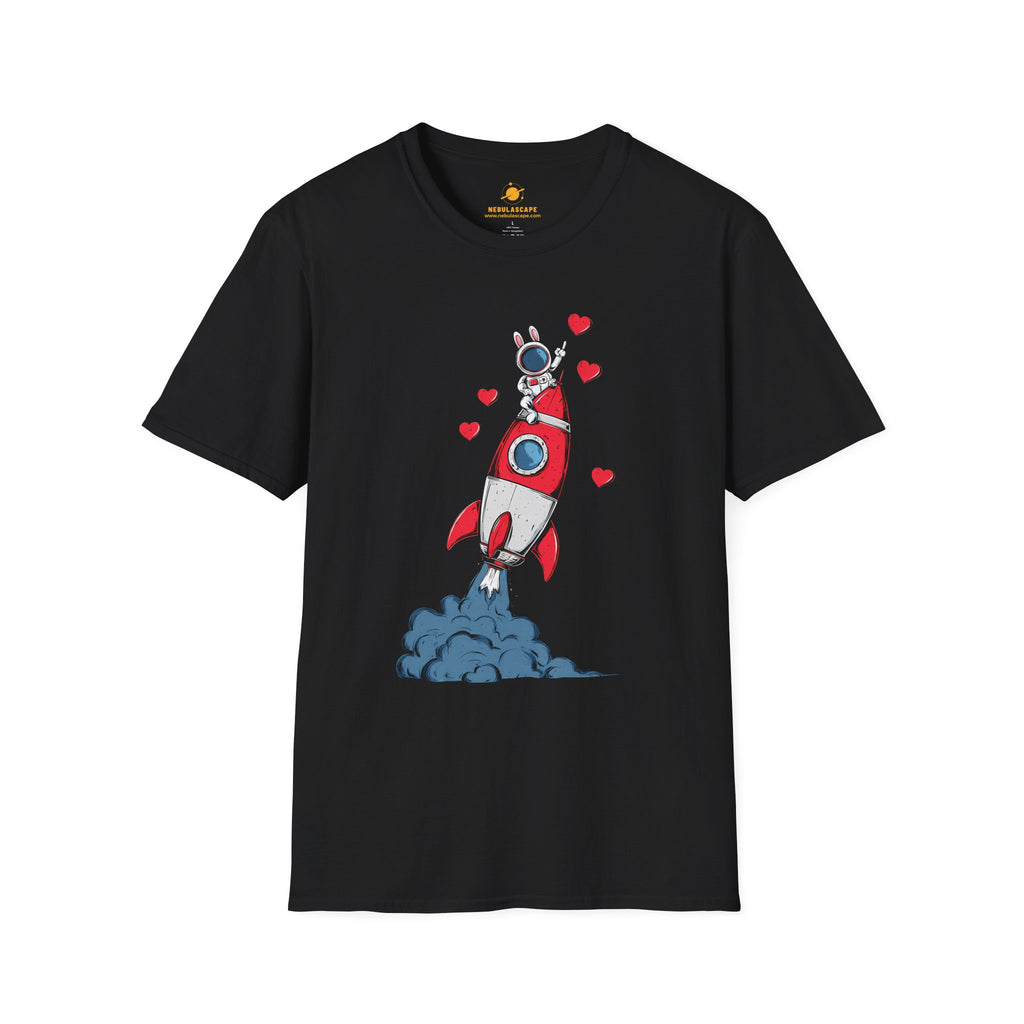 Rocket Love T-Shirt — Cute Astronaut Riding Rocket with Hearts