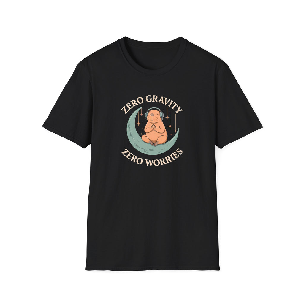 Zero Gravity, Zero Worries Meditating T-Shirt