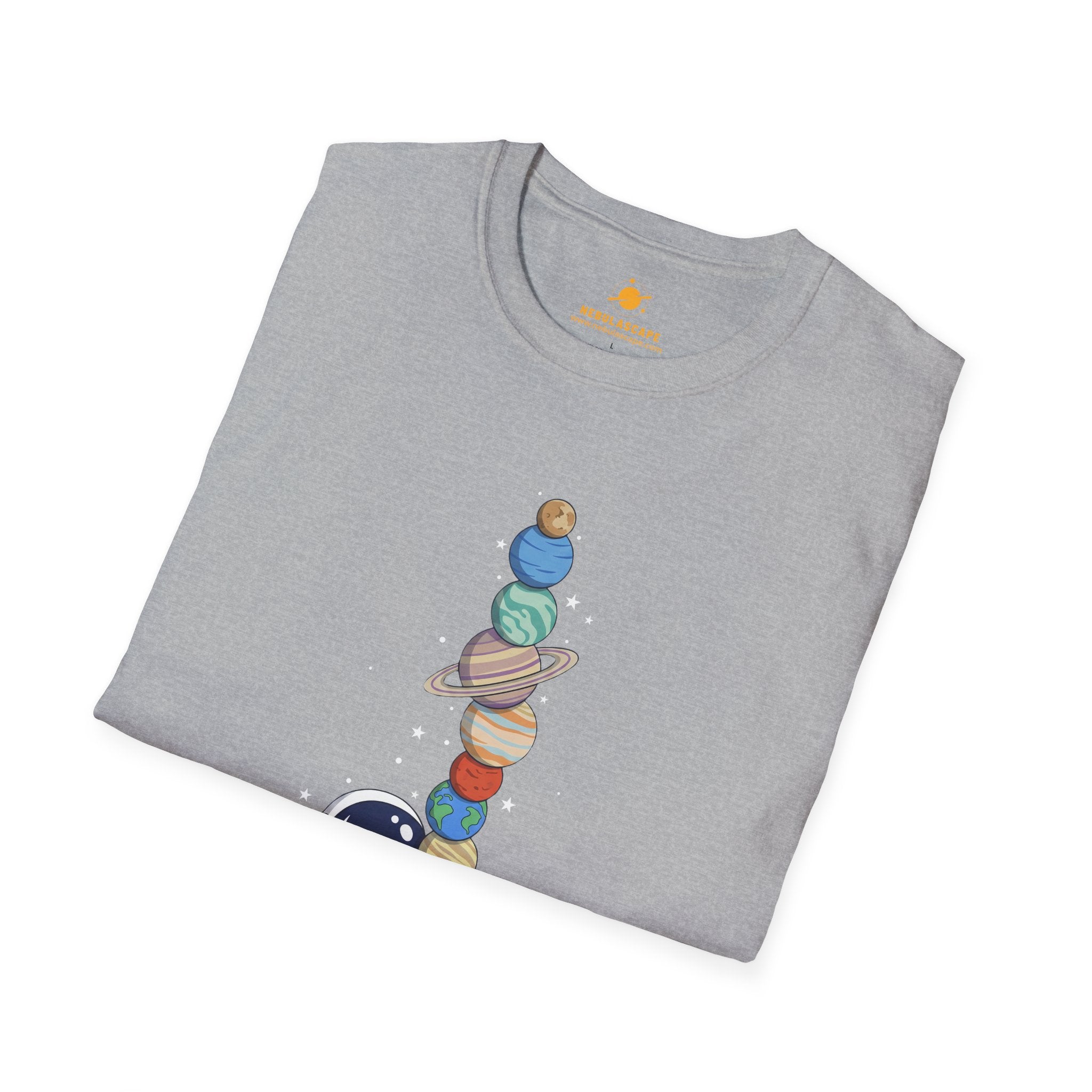 Astronaut Stacking Planets T-Shirt