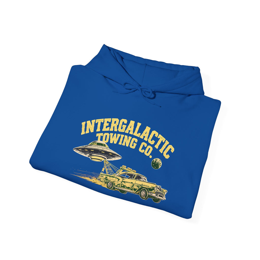 Intergalactic Towing Co. Hoodie – Retro Space Tow Truck Sweatshirt