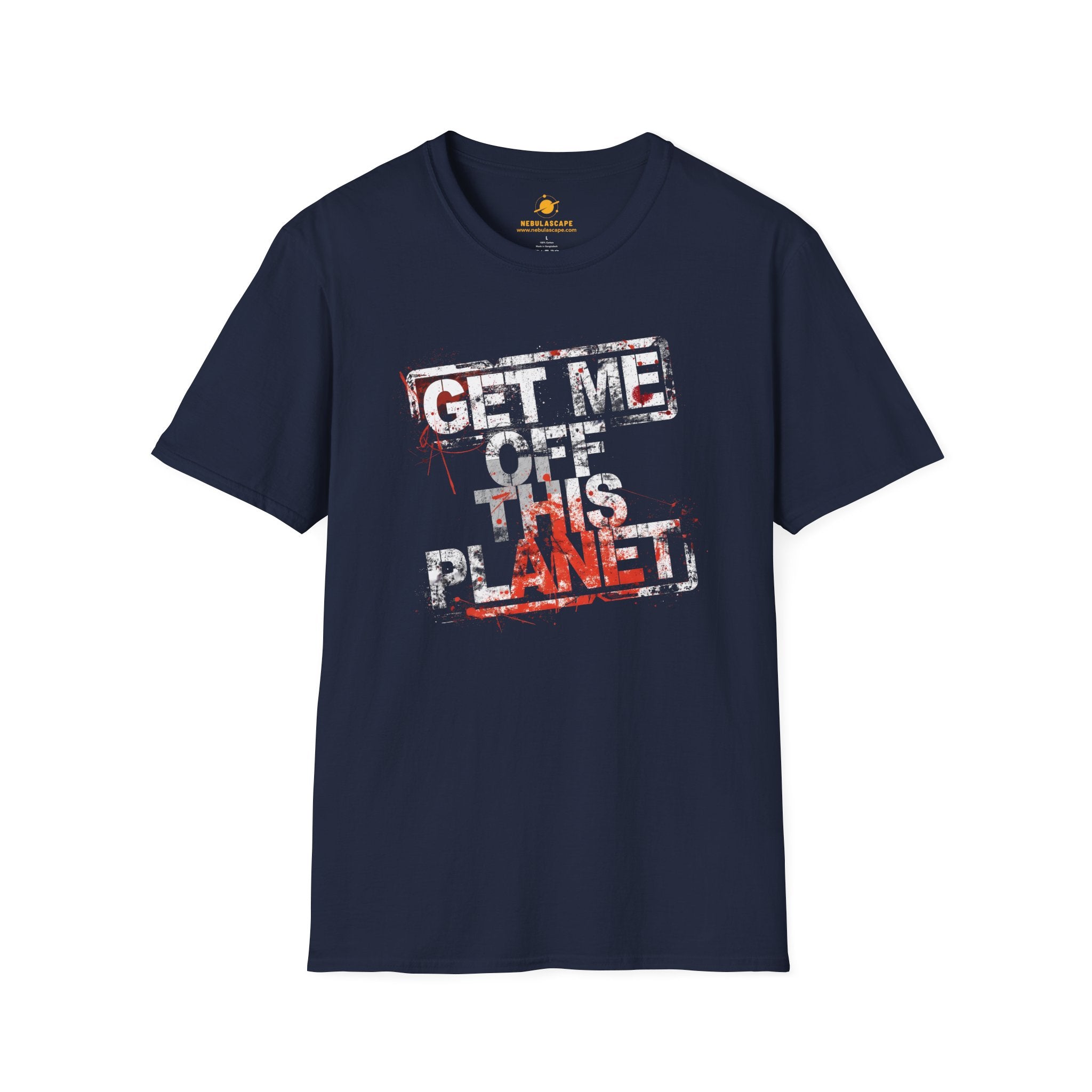 Get Me Off This Planet Graphic Tee — Distressed Sci‑Fi Statement T-Shirt