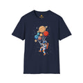 Astronaut Flying With Planet Balloons T-Shirt
