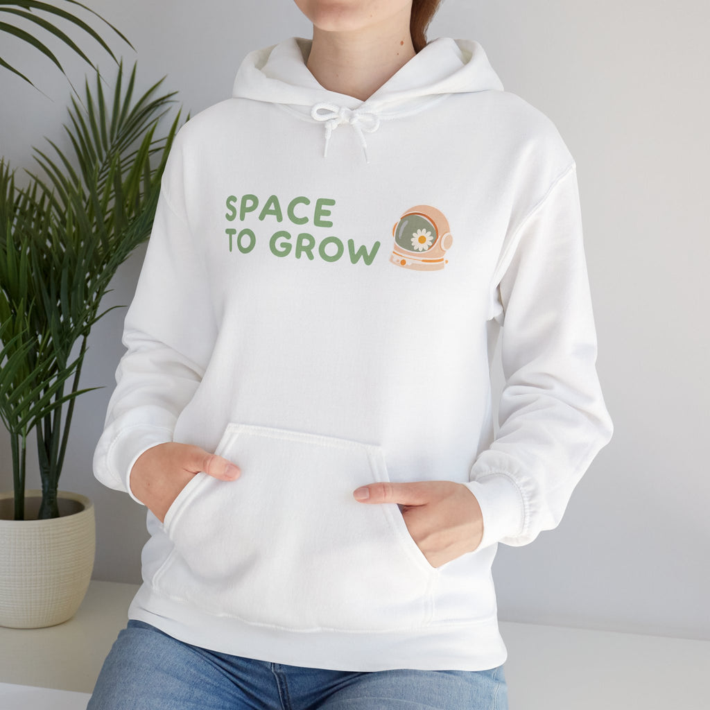 Space to Grow Hoodie — Cute Plant Astronaut Graphic Hoodie