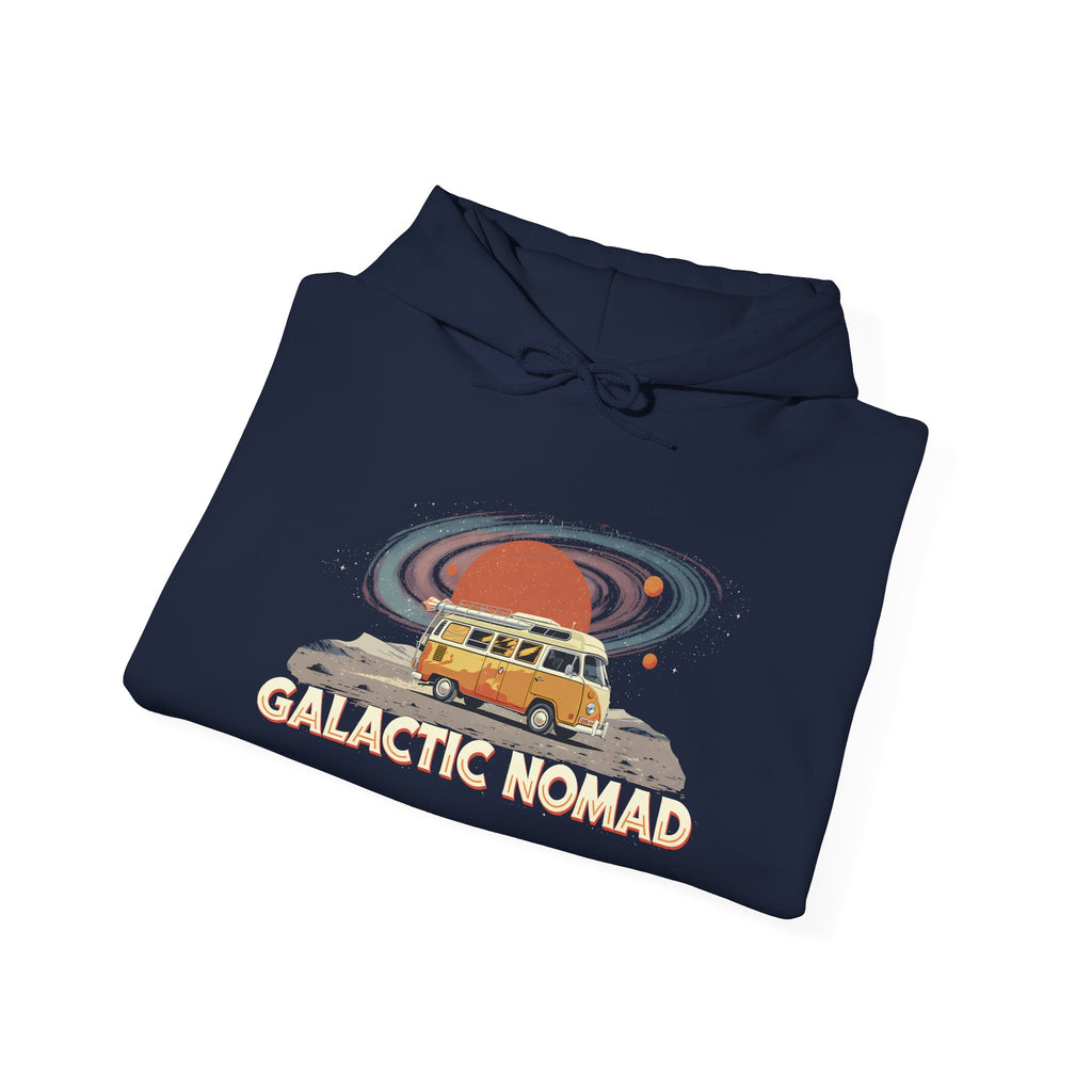 Galactic Nomad Hoodie — Retro Space Van Adventure Sweatshirt