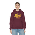 Solar Powered Soul Hoodie — Retro Yellow Sun Graphic Hooded Sweatshirt